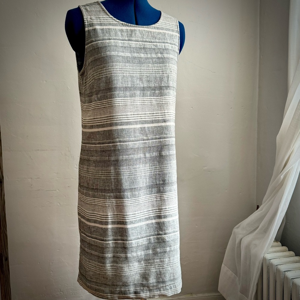 Artisan NY Linen/cotton Striped Shift Dress